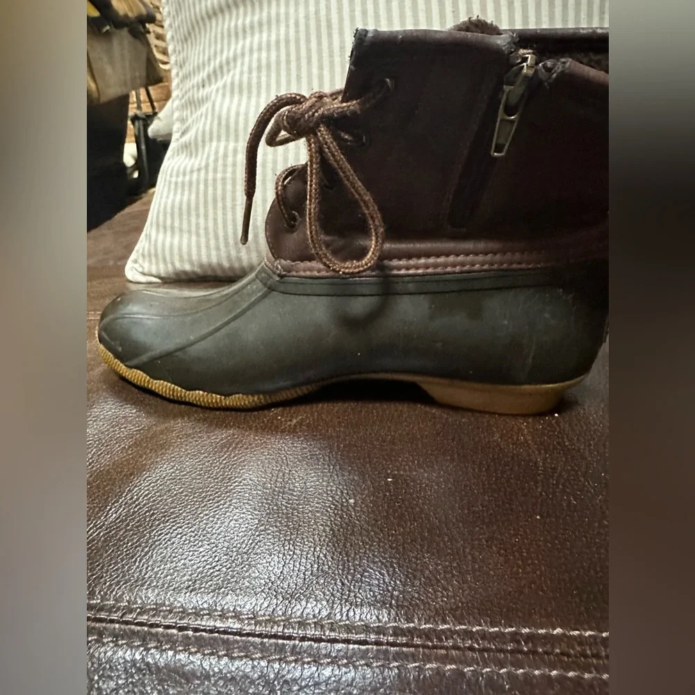 { Sperry } Saltwater Duck‎ Boots Kids Girls size 6 Brown